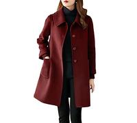 Generisch Manteau d'hiver pour femme long 3XL, manteaux pour femme trench d'hiver coupe droite veste d'extérieur grandes tailles veste coupe-vent coton femme manteau thermique de haute qualité grandes