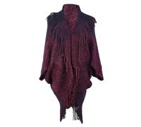 Generisch Manteau d'imitation de châle de barbecue gras avec bord en laine Écharpe pour femme Cacahuètes multi-usages grillées, Rose, A