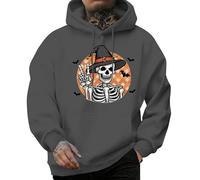 Generisch Manteau gothique pour femme - Sweat à capuche - Tenue punk - Hiver - Impression lune - Veste de transition - Streetwear - Sweat à capuche - Halloween - Cardigan - Costume steampunk