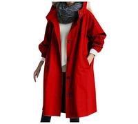 Generisch Manteau pour femme - Veste demi-saison longue - Trench imperméable - Veste d'automne doublée élégante - Manteau d'automne - Parka - Grandes tailles - Veste softshell - Veste d'extérieur, A05