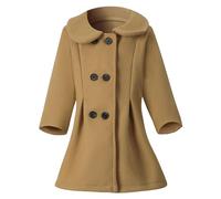 Generisch Manteau pour fille Manteau d'hiver Veste chaude à manches longues Trench Coat Long Peacoat Vêtements d'extérieur 2 7 Votre sourire lors de ces damnés jours, marron, 2-3 ans