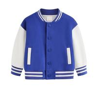 Generisch Manteau pour garçons et filles printemps et automne hiver nouveaux enfants plus polaire vêtements de baseball bébé cardigan petit moyen épais haut enfant garçons 140, bleu, 5-6 ans