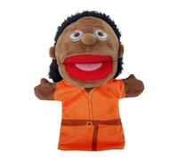 Generisch Marionnette familiale 2026, pour la famille scolaire, jeu de rôle interactif, avec bouche amovible, convient aux enfants et aux adolescents (orange, 28 cm)