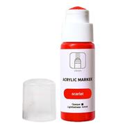 Generisch Marqueur acrylique - 60 ml - Pointe large de 18 mm - Encre permanente imperméable à séchage rapide - Forte opacité - Couleur durable - Outil d'art multi-surfaces pour Met