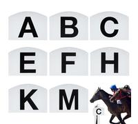 Generisch Marqueur de lettres de dressage mural - 20 x 27 cm - Ensemble complet - Équipement de dressage durable - Marquages de lettres visibles - Installation extérieure