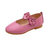 Generisch Mary Jane Ballerine Chaussures plates élégantes pour fille Style Preppy Chaussures de soirée confortables pour la maternelle, Rose, 33 EU