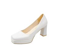 Generisch Mary Jane Chaussures à talons hauts pour femme Escarpins à talons hauts Chaussures à talons hauts Chaussures de mariage en cuir Chaussures de mariage avec talon bloc Chaussures de soirée