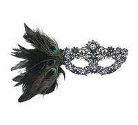 Generisch Masque de bal masqué pour femme - Demi-masque classique vintage - Carnaval - Fête à thème - Masque élégant de ballet - Masque facial d'Halloween - Mascarade - Fête - Masque en dentelle