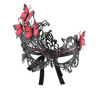 Generisch Masque de bal masqué pour femme - Demi-masque classique vintage - Carnaval - Fête à thème - Masque élégant de ballet - Masque facial d'Halloween - Mascarade - Fête - Masque en dentelle