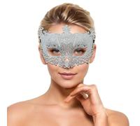 Generisch Masque de carnaval rétro pour femme - Accessoire de jazz - Costume de fête - Décoration élégante - Demi-visage - Élégante performance - Costume de carnaval - Danse - Boîte de nuit - Club de