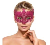 Generisch Masque de carnaval rétro pour femme - Accessoire de jazz - Costume de fête - Décoration élégante - Demi-visage - Élégante performance - Costume de carnaval - Danse - Boîte de nuit - Club de