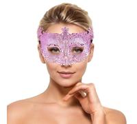 Generisch Masque de carnaval rétro pour femme - Accessoire de jazz - Costume de fête - Décoration élégante - Demi-visage - Élégante performance - Costume de carnaval - Danse - Boîte de nuit - Club de