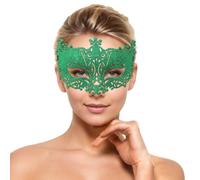 Generisch Masque de carnaval rétro pour femme - Accessoire de jazz - Costume de fête - Décoration élégante - Demi-visage - Élégante performance - Costume de carnaval - Danse - Boîte de nuit - Club de