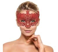 Generisch Masque de carnaval rétro pour femme - Accessoire de jazz - Costume de fête - Décoration élégante - Demi-visage - Élégante performance - Costume de carnaval - Danse - Boîte de nuit - Club de