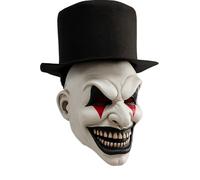Generisch Masque de clown avec chapeau - Masque de clown en latex - Costume d'Halloween - Masque de clown d'horreur avec chapeau