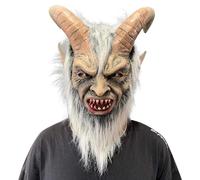 Generisch Masque de Krampus pour adulte - Masque effrayant - Masque terrifiant - Masque d'Halloween - Masque horreur - Masque en latex - Costume de crampes - Accessoires de fête pour carnaval