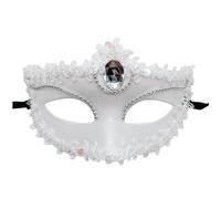 Generisch Masque de mascarade élégant pour les occasions festives, les fêtes à thème, accessoires élégants pour femmes et hommes (blanc, taille unique)