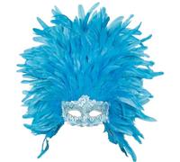 Generisch Masque de mascarade pour femme avec plumes - Masque vénitien pour carnaval, bal, carnaval, bal de fin d'année, masque vénitien pour homme et femme