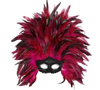 Generisch Masque de mascarade pour femme avec plumes - Masque vénitien pour homme et femme - Masque de bal masqué pour carnaval, bal, carnaval, bal de fin d'année, vénitien
