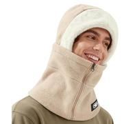 Generisch Masque de ski, imperméable, rembourré, coupe-vent, chaud, capuche avec protection de la nuque intégrée pour homme, pour femmes et adultes, ski, travail, chasse, kaki