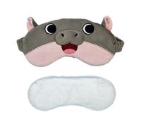 Generisch Masque de sommeil pour les yeux - Masque de sommeil créatif en forme d'hippopotame - Masque confortable pour les yeux endormis - Peluche mignonne - Pour un sommeil profond avec notre joli