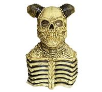 Generisch Masque d'Halloween Nephilimes Horreur Crâne Corne Diable Latex Cosplay Masque Masque Noir Coiffe d'horreur pour Halloween Carnaval Costume Fête Props