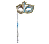 Generisch Masque vénitien élégant et maniable avec motif notes de musique pour carnaval, bal masqué et célébrations élégantes (BU2, taille unique)