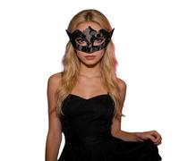 Generisch Masque vénitien pour femme - Couleur unie - Dentelle classique - Mascarade vintage - Masque de bal de fin d'année - Élégant masque de ballet - Masque de fête en dentelle pour mascarade