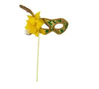 Generisch Masque vénitien pour femme - Décoré de paillettes - Masque à plumes - Design semi-couvrant - Confortable - Plumes - Masque de danse pour bal costumé, événements sur scène et célébrations