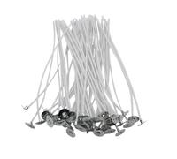 Generisch Mèches pour la fabrication de bougies, mèches de bougie pré-cirées - Lot de 50 mèches de bougie soja longues en coton pour bougies, accessoires de bricolage