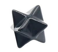 Generisch Merkaba Figurine en obsidienne naturelle étoile hexagonale pour la méditation, le travail énergétique et la pratique spirituelle Pierre de guérison Décoration pour la maison, le bureau et