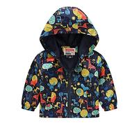 Generisch Mes vestes décontractées imprimées à capuche vêtements d'extérieur à fermeture éclair manteaux à manches longues coupe-vent à capuche femmes, bleu ciel, 18-24 mois