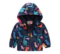 Generisch Mes vestes décontractées imprimées à capuche vêtements d'extérieur à fermeture éclair manteaux à manches longues coupe-vent à capuche femmes, Rose, 4-5 ans