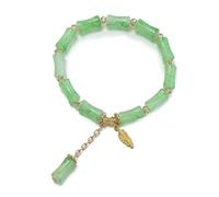 Generisch Messages 8 Bracelet Acier Couleurs Anneaux Blue And White Bracelet For Women Jade Bead Bracelet For Husband Wife Grandfather Mother Daugh Bracelet Perles Plaqué Noir Anneaux (Green, A)