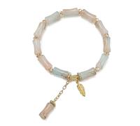 Generisch Messages 8 Bracelet Acier Couleurs Anneaux Blue And White Bracelet For Women Jade Bead Bracelet For Husband Wife Grandfather Mother Daugh Bracelet Perles Plaqué Noir Anneaux (E, A)