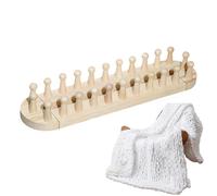 Generisch Métier à tisser pour Grosse Laine - Cadre à Tricoter en Bois de 46 cm - Kit de Construction pour Écharpe et Couverture - Outil de Loisirs Créatif pour Débutants - Métier à Tisser