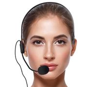 Generisch Microphone filaire de 3,5 mm - Casque d'ordinateur léger - Audio haute fidélité - Voix claire - Professionnel pour présentateurs de télévision, diffuseurs, chanteurs, streaming, etc