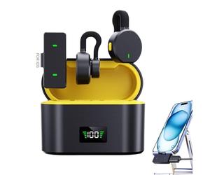 Generisch Microphone sans fil - Microphone à clipser antibruit - Accessoires audio avec réduction du bruit pour créateur de contenu, conférencier, entraîneur de fitness et enseignant