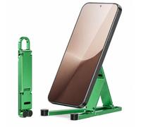 Generisch Mini Aluminum Phone Stand Keychain Foldable Desktop Holder, New Desktop Aluminum Alloy Keychain Phone Holder, Keychain Foldable Mini Phone Stand ，Green