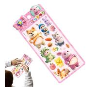 Generisch Mini autocollant 3D ventre animal - Petits autocollants en relief pour cahiers - Pour valise, cahiers, enveloppes, lunettes, tablette, planificateur, à eau, ordinateurs portables