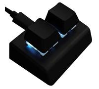 Generisch Mini clavier de programmation macro à 2 touches - 5,2 x 4,8 x 3 cm - Insertion, copie, type C - Mécanique à une main - Avec câble USB pour comptabilité
