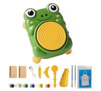 Generisch Mini disque de poterie, petit kit de poterie pour débutants, outil créatif avec pâte à modeler pour les cours d'art, l'école à la maison, le camp d'été, le temps familial, la maison