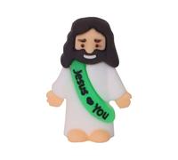 Generisch Mini figurine Jésus en résine - Design original - Figurine religieuse en caoutchouc « Love You » - Jouet pour enfants - École du dimanche et cadeaux de baptême - Mini décoration chrétienne
