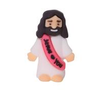 Generisch Mini figurine Jésus en résine - Design original - Figurine religieuse en caoutchouc « Love You » - Jouet pour enfants - École du dimanche et cadeaux de baptême - Mini décoration chrétienne