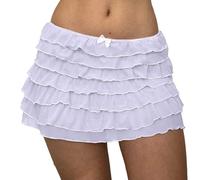 Generisch Mini jupe à volants pour femme de style Y2K - Jupe courte multicouche en mousseline de soie - Micro jupe ludique pour fêtes et festivals, Style_w01 Violet, S