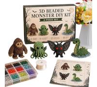 Generisch Mini kit d'animaux en perles 3D - Projet pédagogique de travail de perles - Outil d'apprentissage créatif fait à la main | Débutants - Pour , école, art, espace, fête, activité de