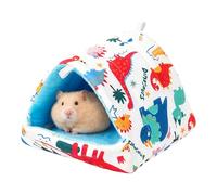 Generisch Mini lit pour hamster - 20 cm - Nichoir - Cage pour petits animaux - Coton peluche chaud pour l'hiver - Maison pour hamster - Lapin, chinchilla - Glissière, hérisson
