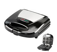 Generisch Mini machine à donut - 6 moules à pâtisserie avec revêtement antiadhésif - 750 W - Pour la maison, la famille, le petit-déjeuner, les desserts, les collations, les friandises, les pancakes