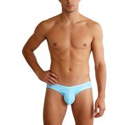 Generisch Mini slip de bikinis pour homme - Micro string - Sous-vêtements confortables et respirants - Taille basse - Bas - Lingerie érotique - String sexy - String ouvert, bleu, M