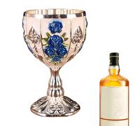 Generisch Mini tasse à tasse, mini verre à tasse, 30 ml, style vintage, en de zinc, ornements de cave à vin, verres à vin pour bière, cocktail, whisky, ornements rétro